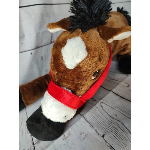 Dan Dee Brown Horse Pony Plush Stuffed Animal Large 24” Bridle No Saddle - Picture 3 of 6